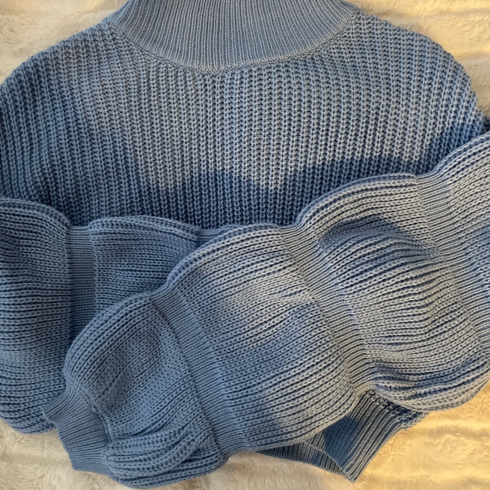 Hera Collection Sky Blue Cowl Neck Sweater